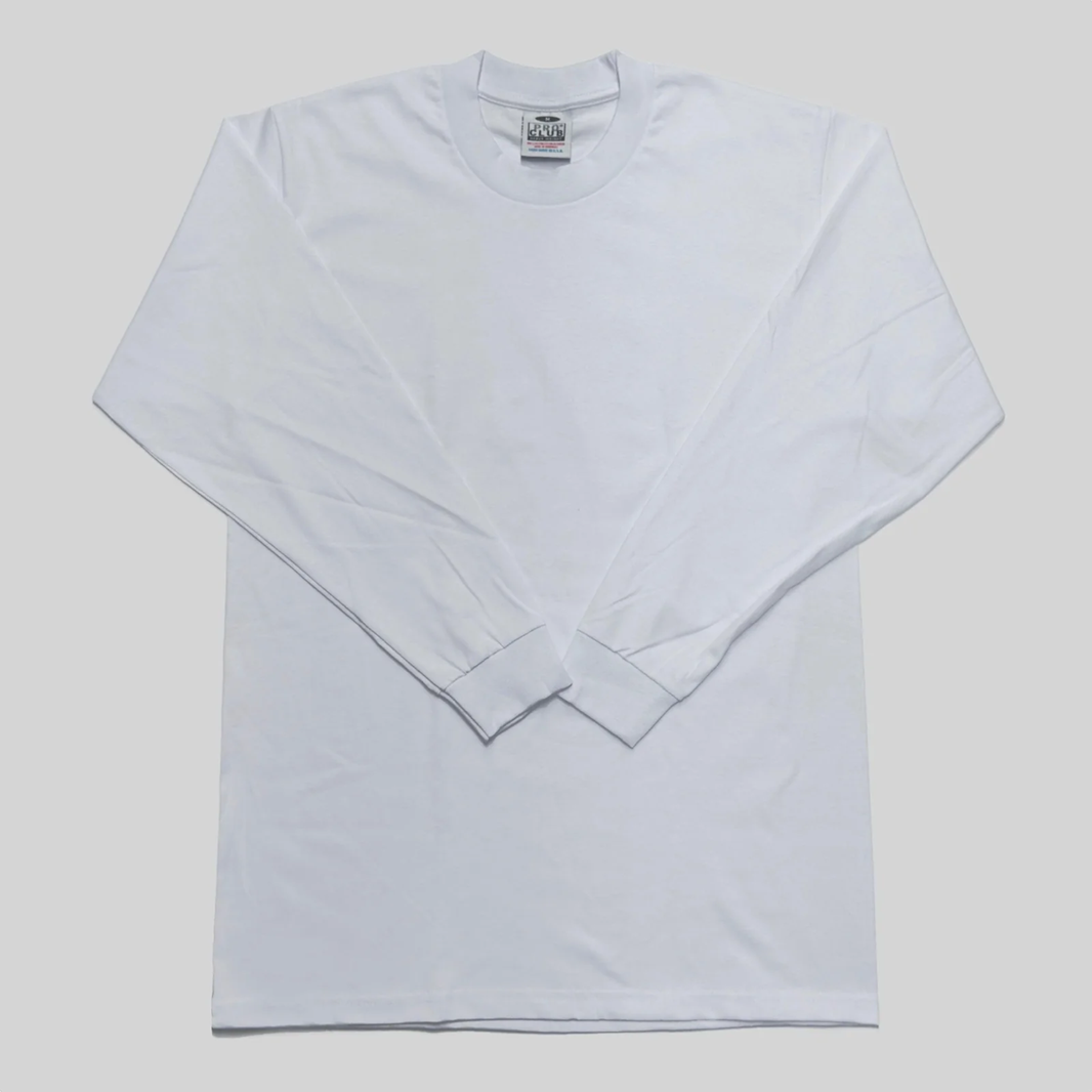 Pro Club Men's Heavyweight Cotton Long Sleeve Crew Neck T-Shirt